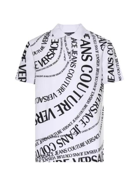 logo-print polo shirt by VERSACE