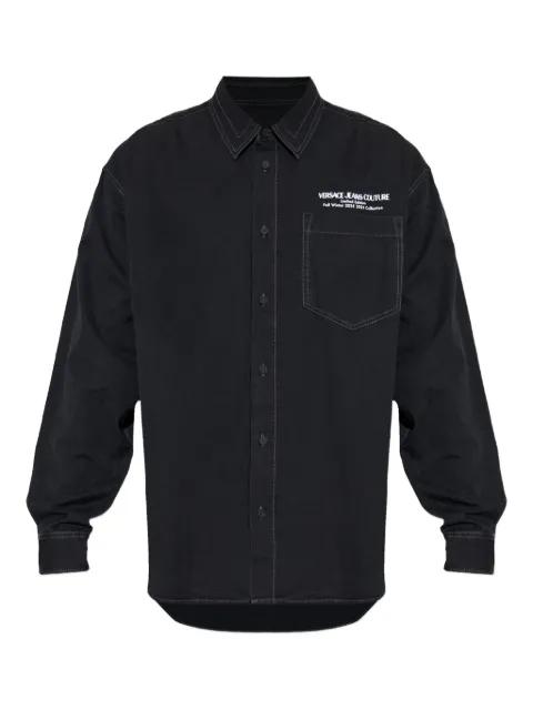 logo-print shirt by VERSACE