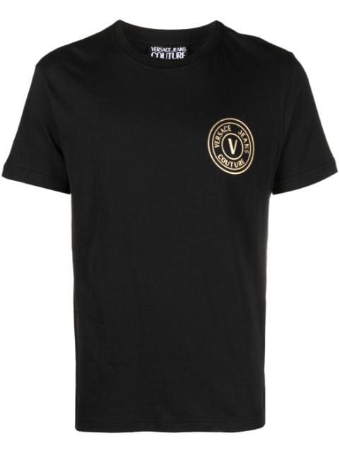 logo-print short-sleeved T-shirt by VERSACE