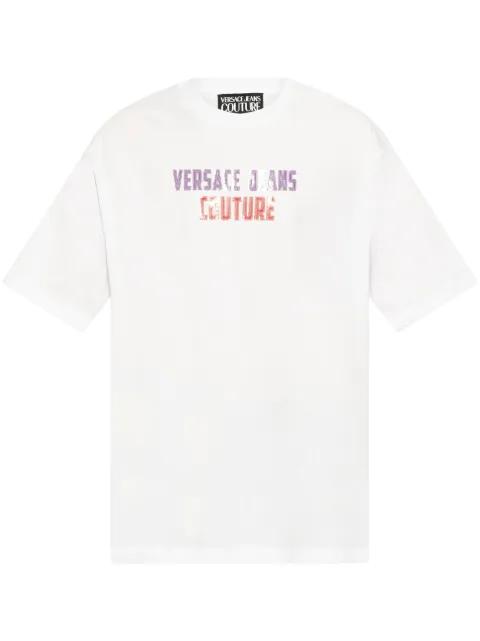 logo-print t-shirt by VERSACE