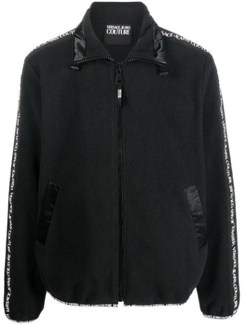 logo-print track jacket by VERSACE