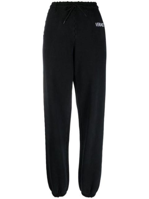 logo-print track pants by VERSACE