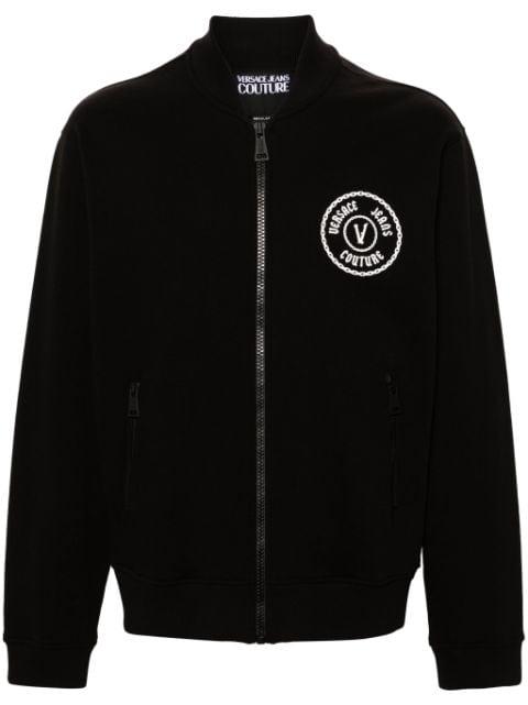logo-print zip-up sweatshirt by VERSACE