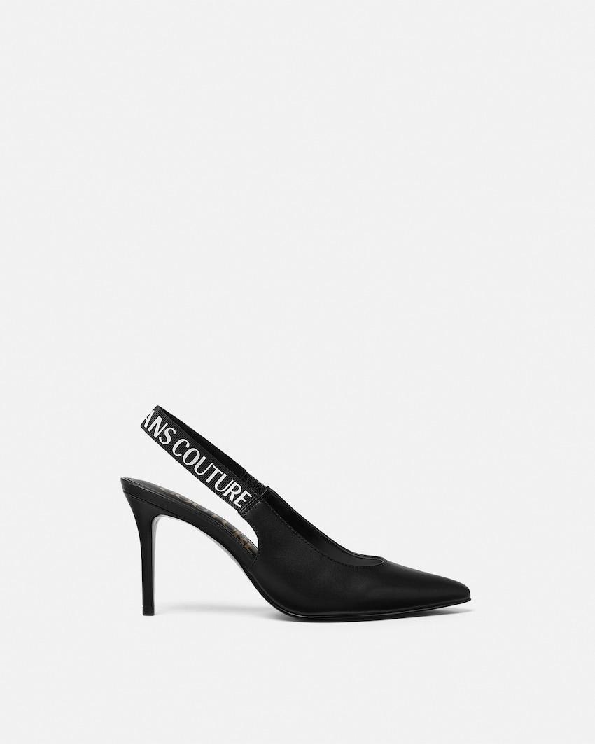 logo scarlett slingback pumps by VERSACE