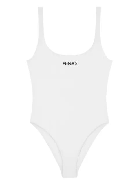 logo swimsuit by VERSACE