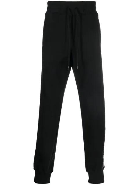 logo-tape cotton track-pants by VERSACE