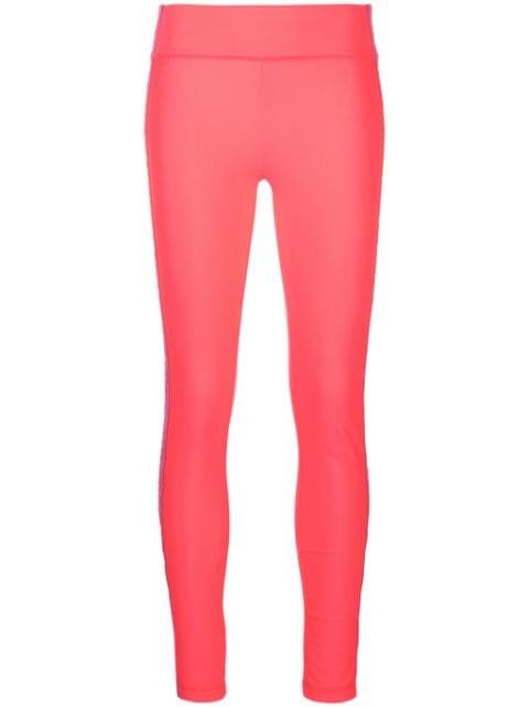 logo-tape cropped leggings by VERSACE