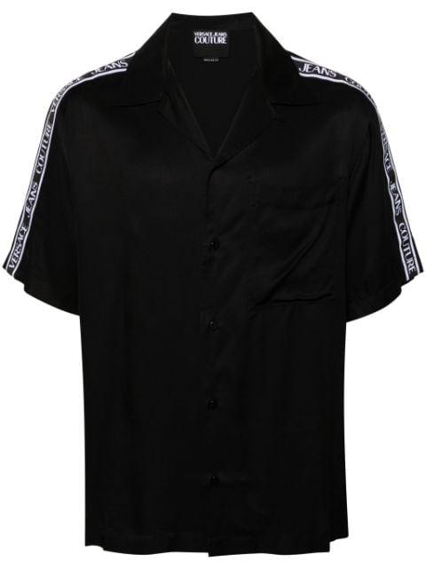 logo-tape short-sleeve shirt by VERSACE