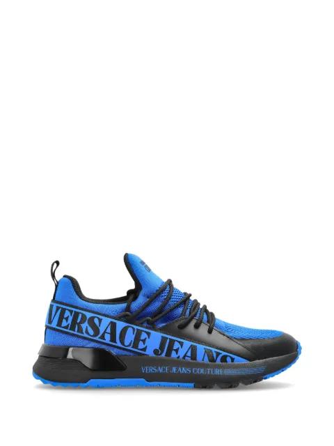 logo-tape sneakers by VERSACE