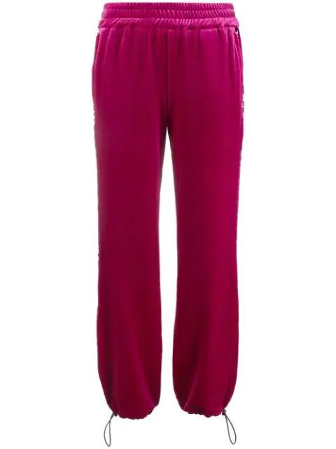 logo-tape track pants by VERSACE