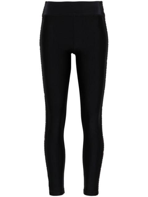 logo-trim leggings by VERSACE