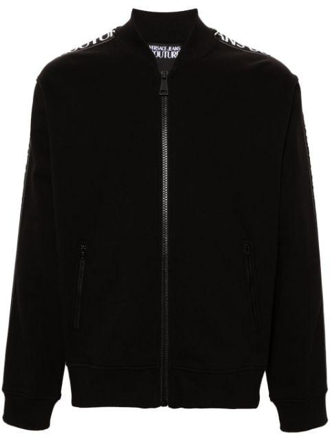 logo-trim zip-up sweatshirt by VERSACE