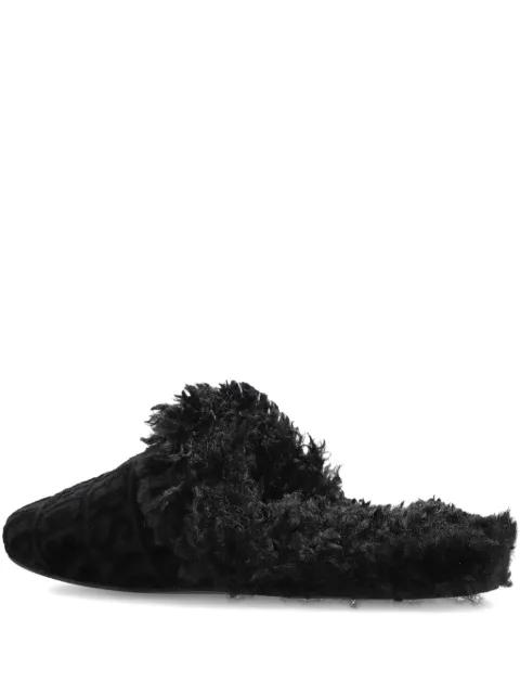 logo trimmed slippers by VERSACE