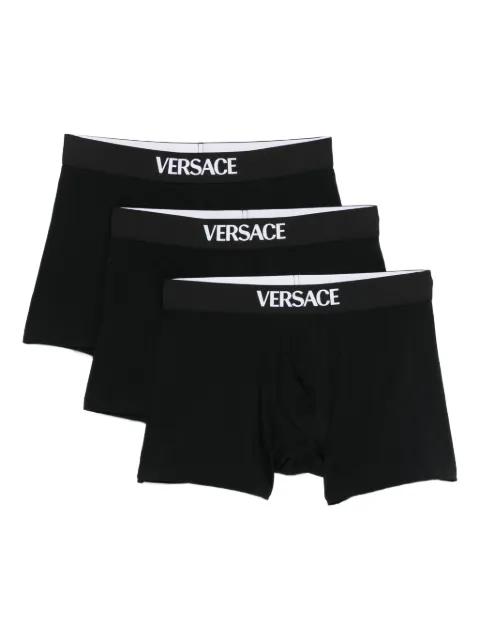 logo-waistband boxers (pack of three) by VERSACE