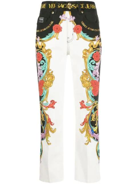 logo-waistband detail trousers by VERSACE
