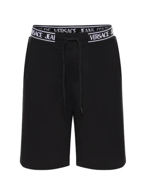 logo-waistband drawstring shorts by VERSACE