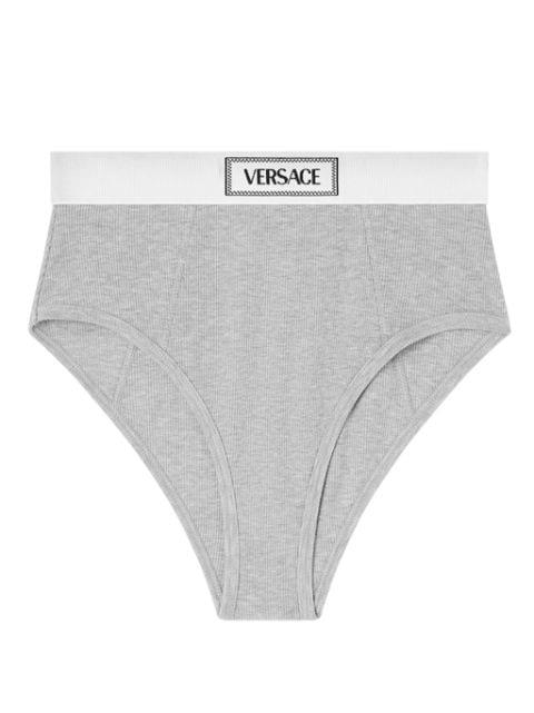 logo-waistband fine-ribbed briefs by VERSACE