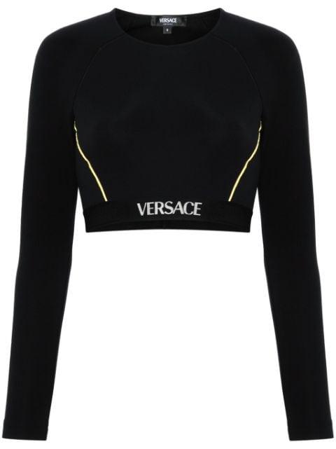 logo-waistband performance top by VERSACE
