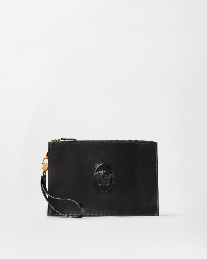 lou leather pouch by VERSACE