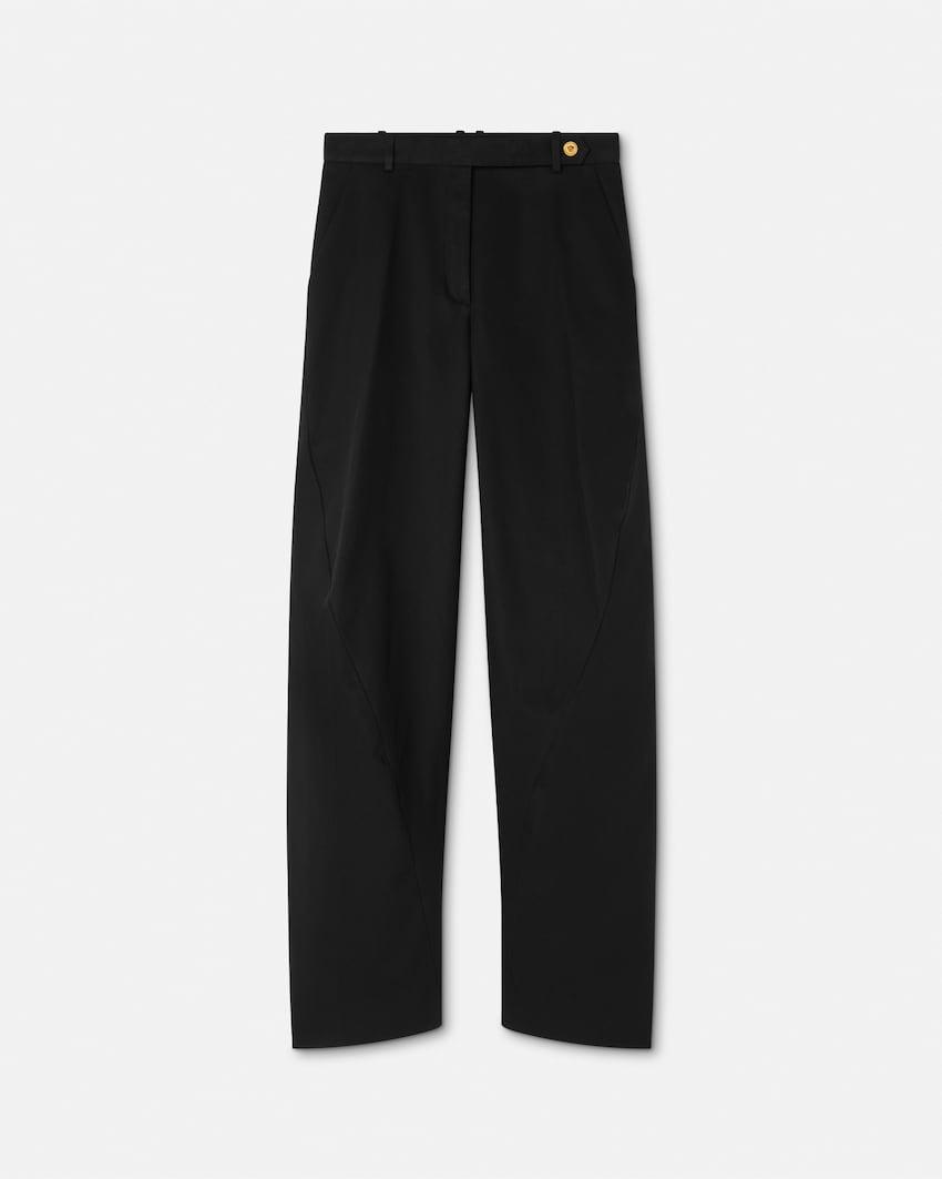 low-waist baggy gabardine pants by VERSACE