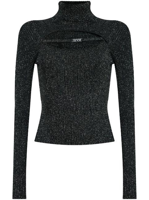 lurex-detail sweater by VERSACE