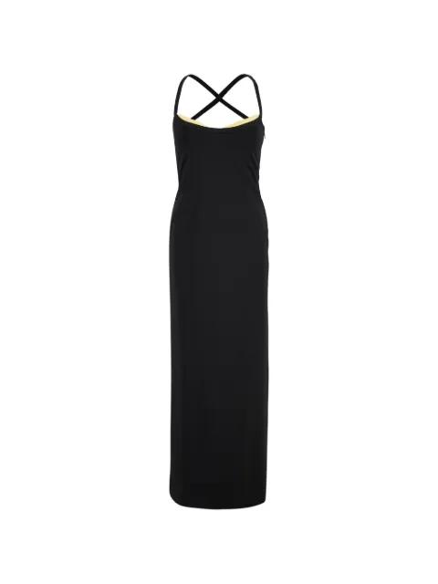 maxi cross-strap Medusa-plaque dress by VERSACE