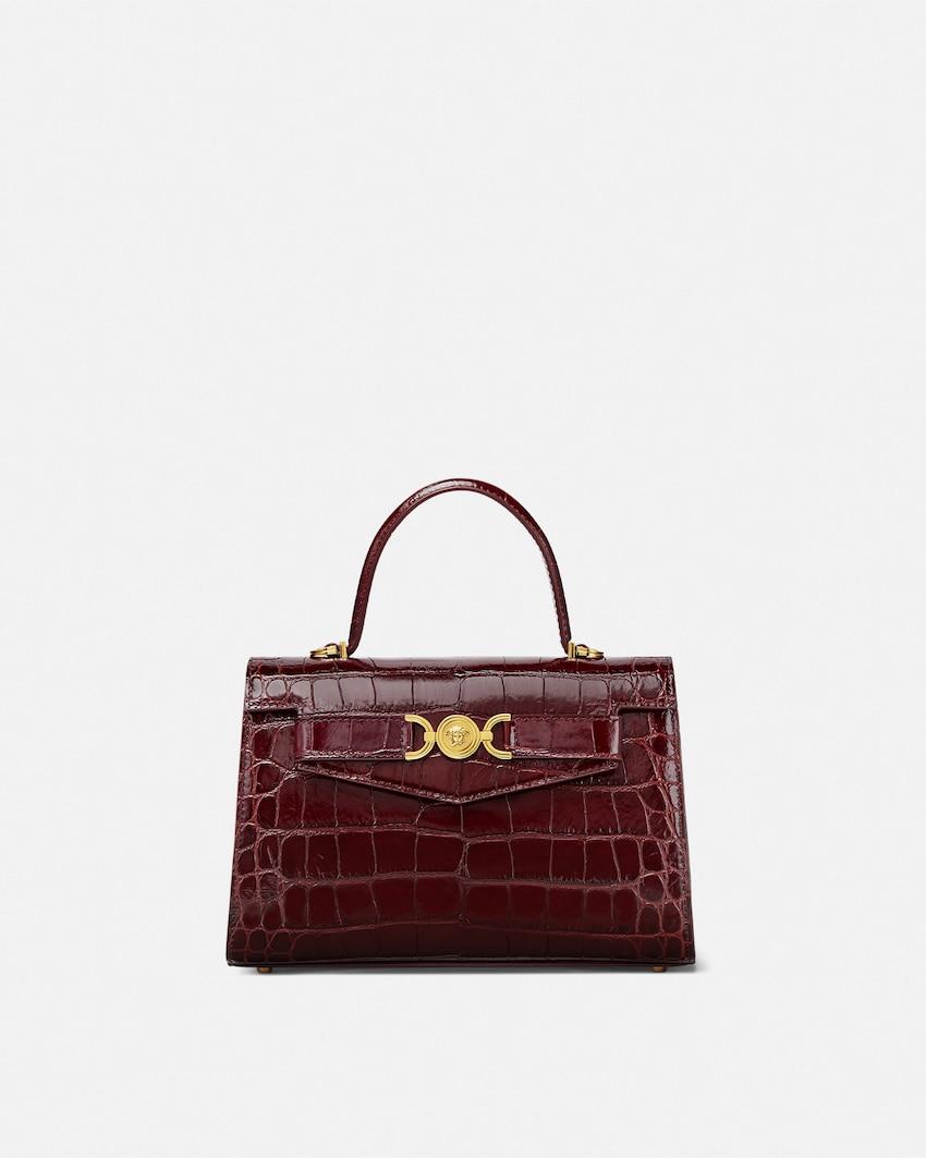 medusa 95 croc-effect top-handle by VERSACE