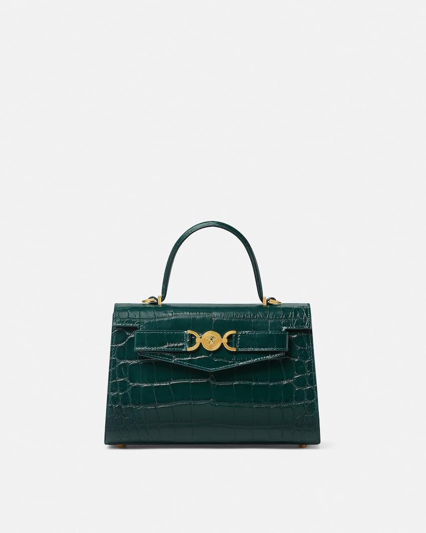 medusa 95 croc-effect top-handle by VERSACE