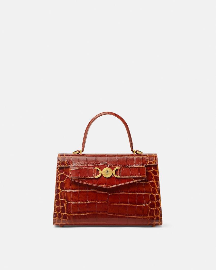 medusa 95 croc-effect top-handle by VERSACE