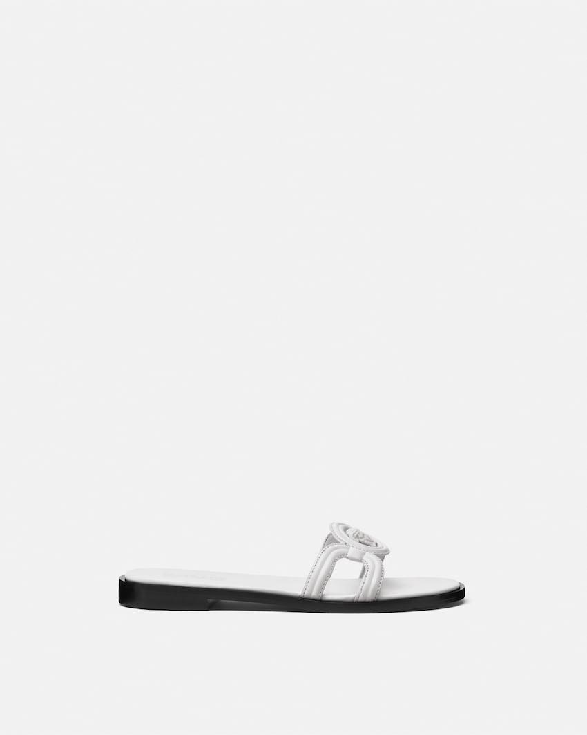 medusa 95 leather flat sandals by VERSACE