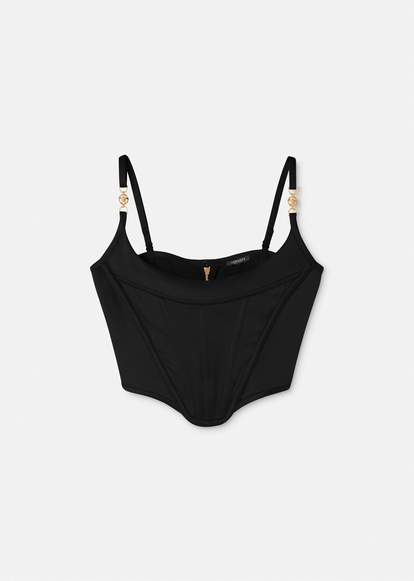 medusa 95 satin corset top by VERSACE