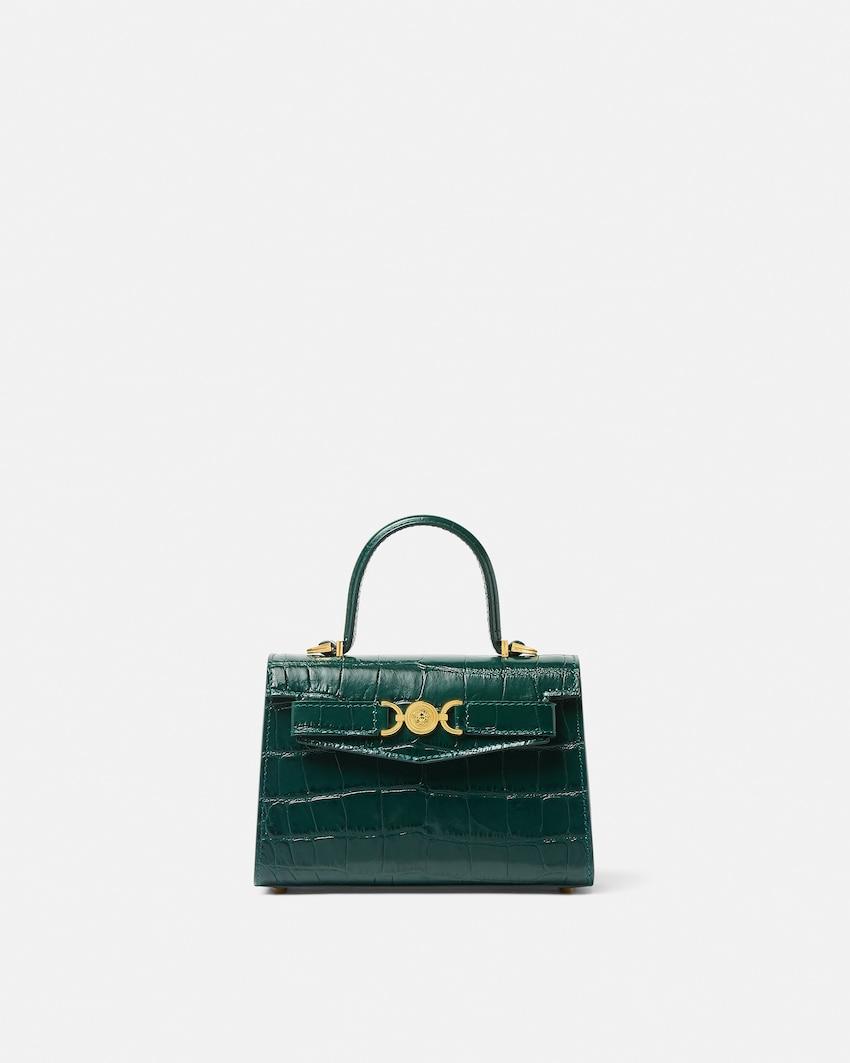 medusa 95 small croc-effect top-handle by VERSACE