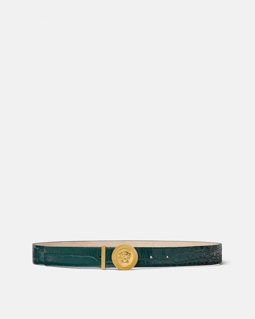 medusa biggie croc-effect belt 1.2 by VERSACE