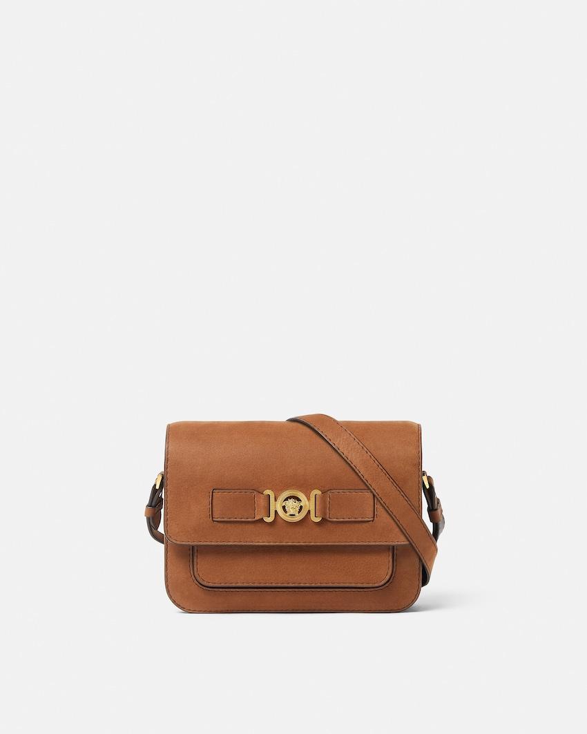 medusa biggie nabuck messenger bag by VERSACE