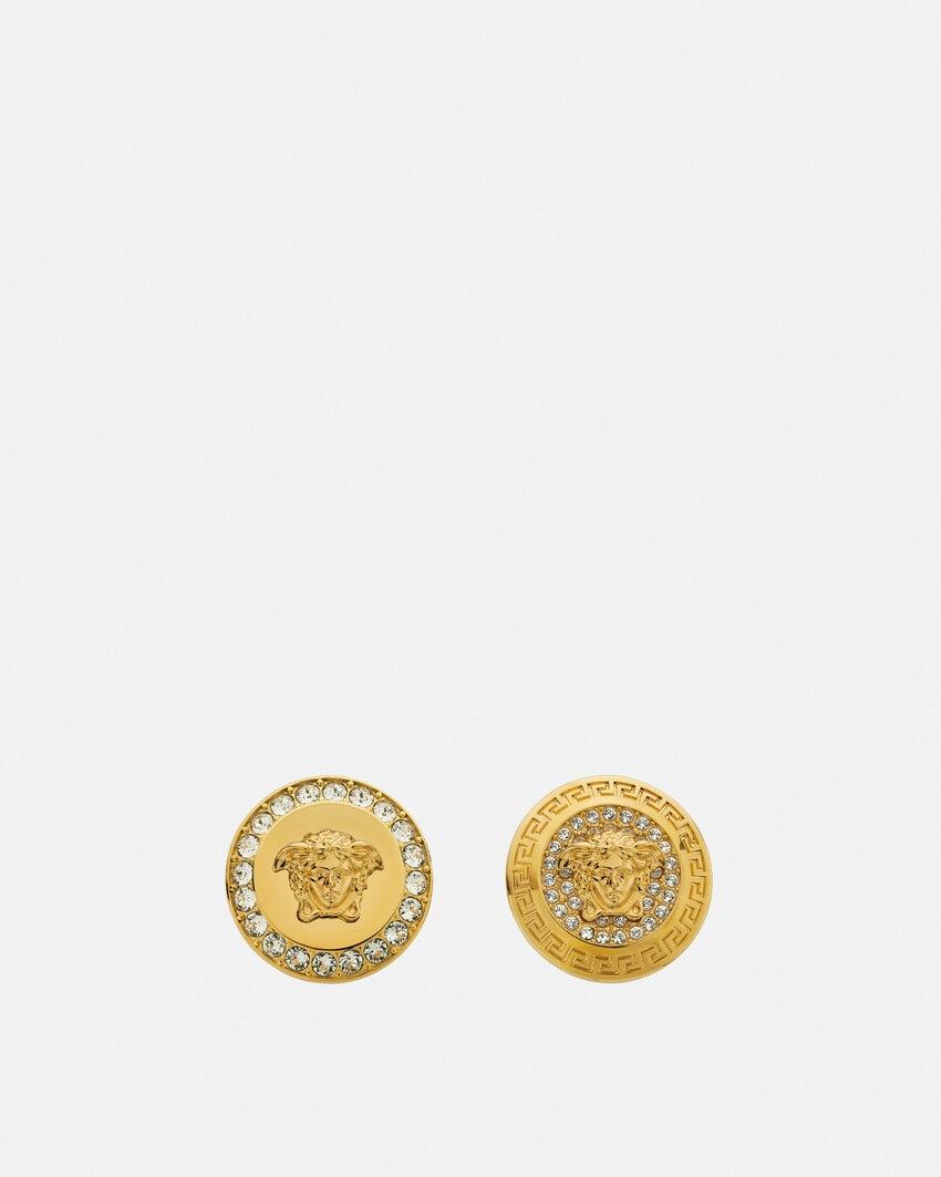 medusa crystal earrings by VERSACE