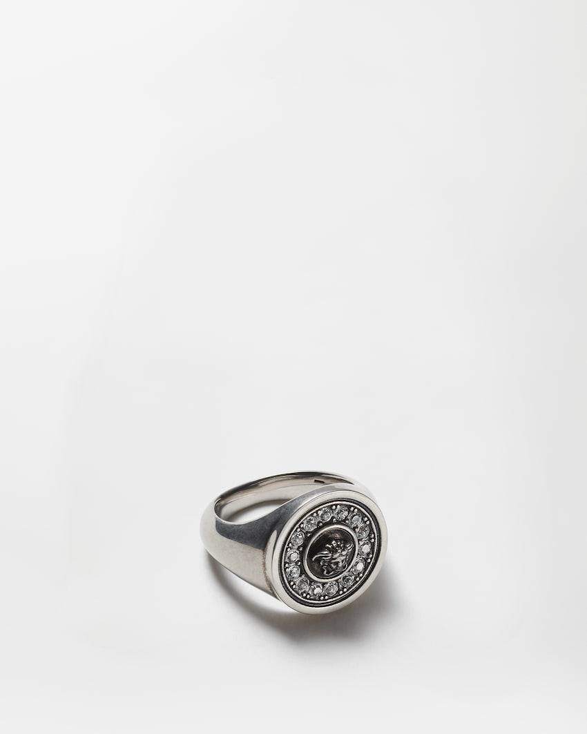 medusa crystal ring by VERSACE