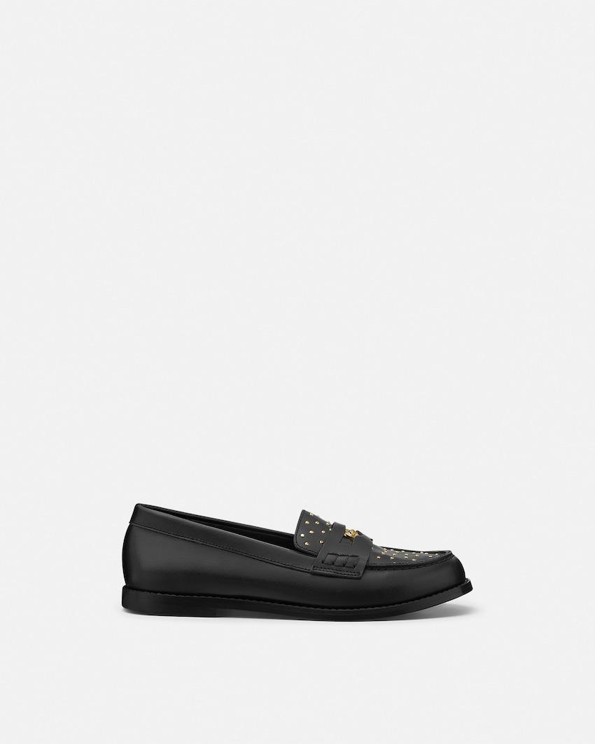 medusa studded kids loafers by VERSACE