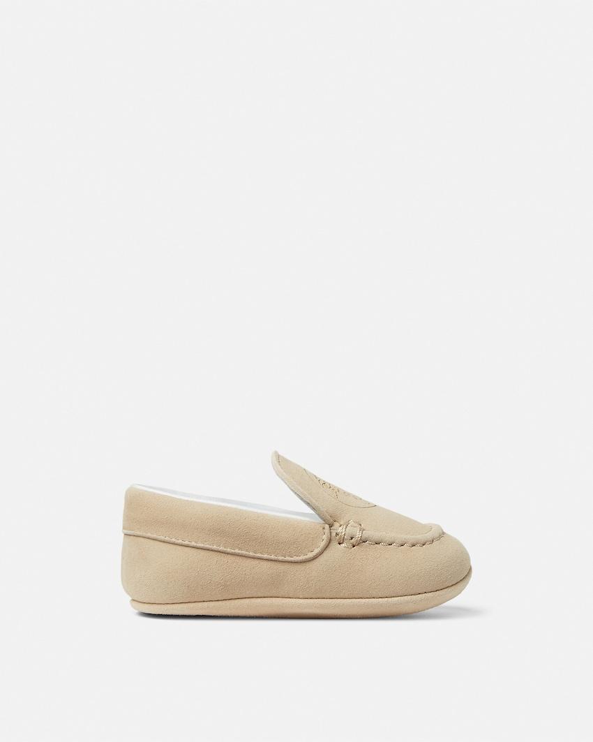 medusa suede baby loafers by VERSACE