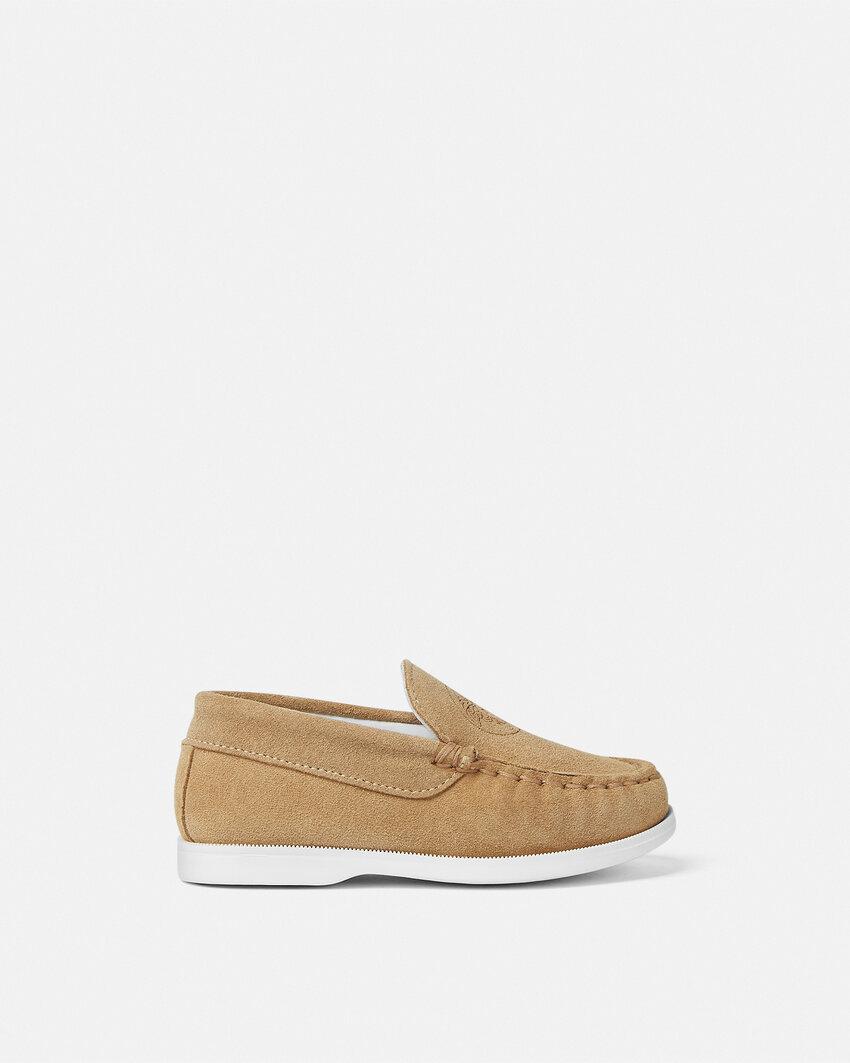 medusa suede kids loafers by VERSACE
