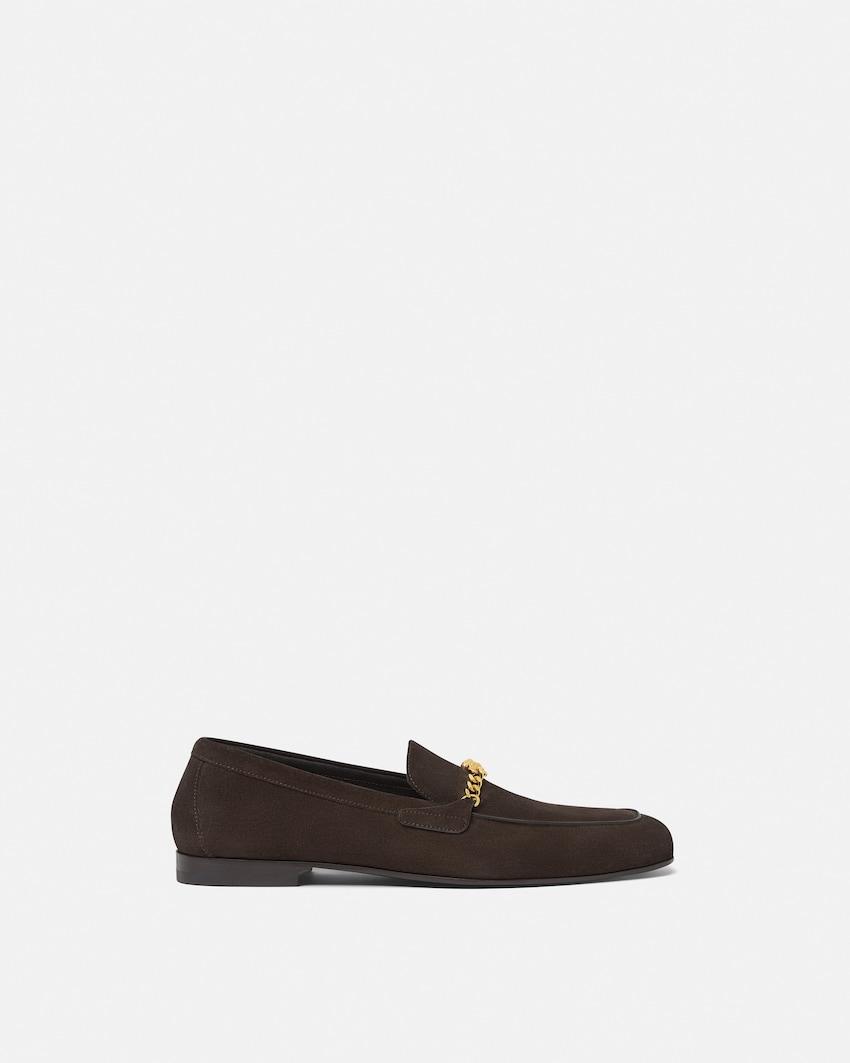 medusa suede loafers by VERSACE