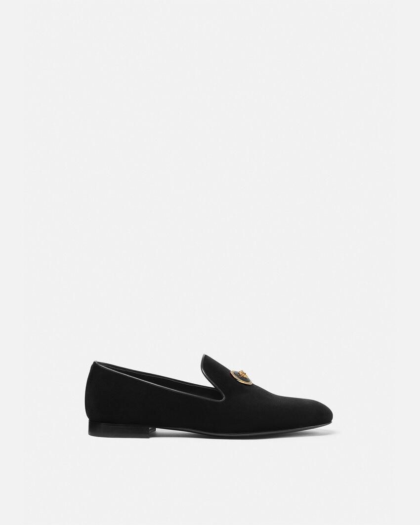 medusa velvet slippers by VERSACE