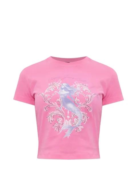 mermaid-graphic cotton T-shirt by VERSACE