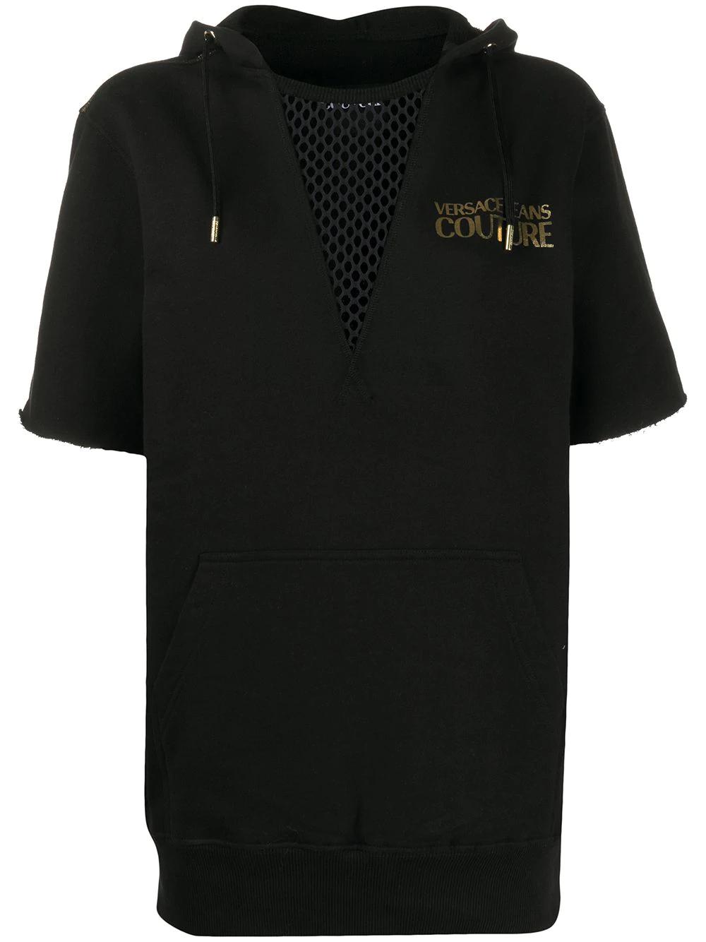 mesh panel hoodie by VERSACE