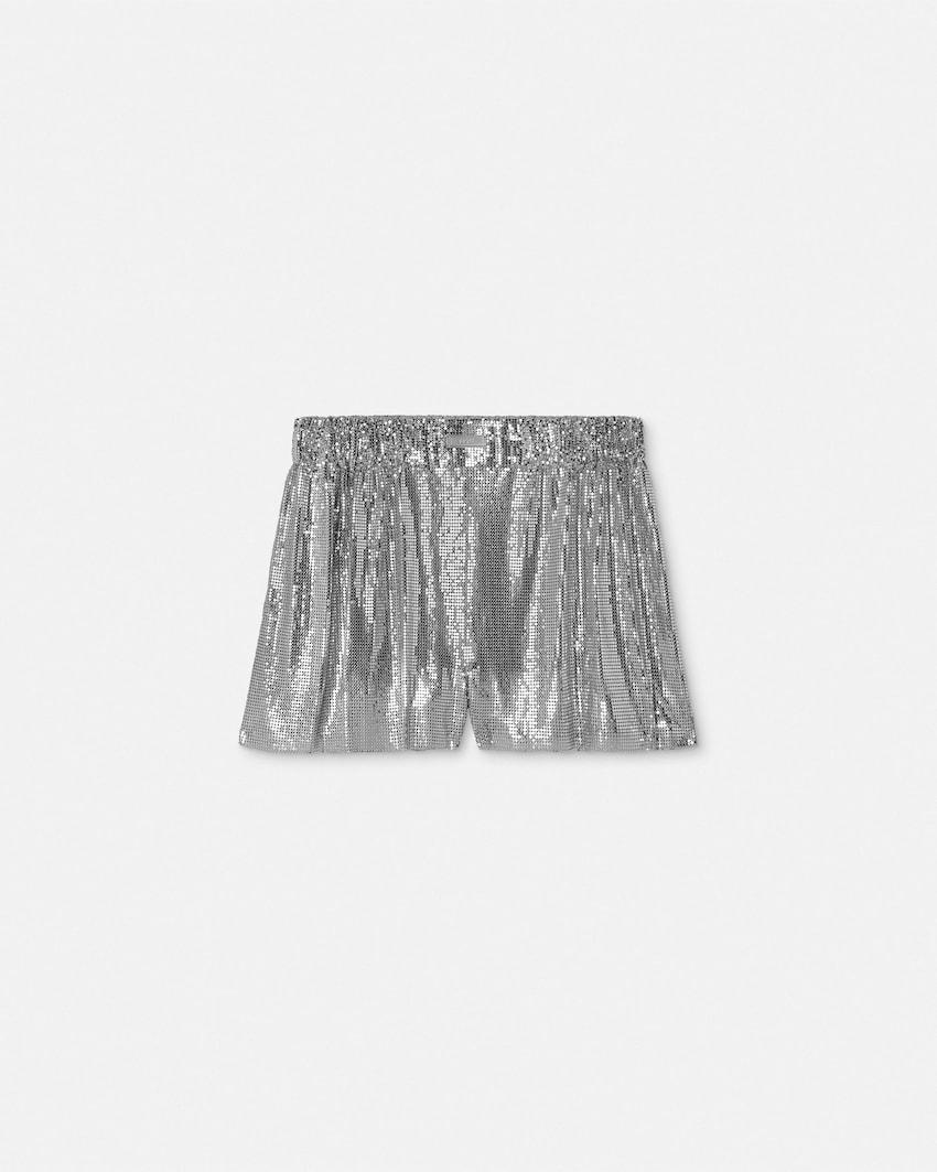 metal mesh shorts by VERSACE