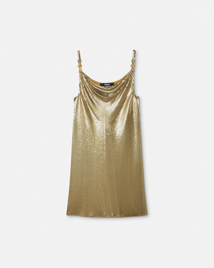 metal mesh slip mini dress by VERSACE