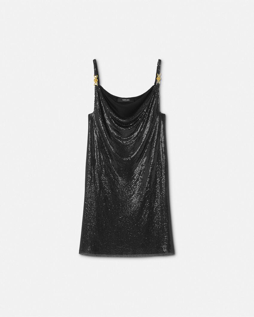 metal mesh slip mini dress by VERSACE