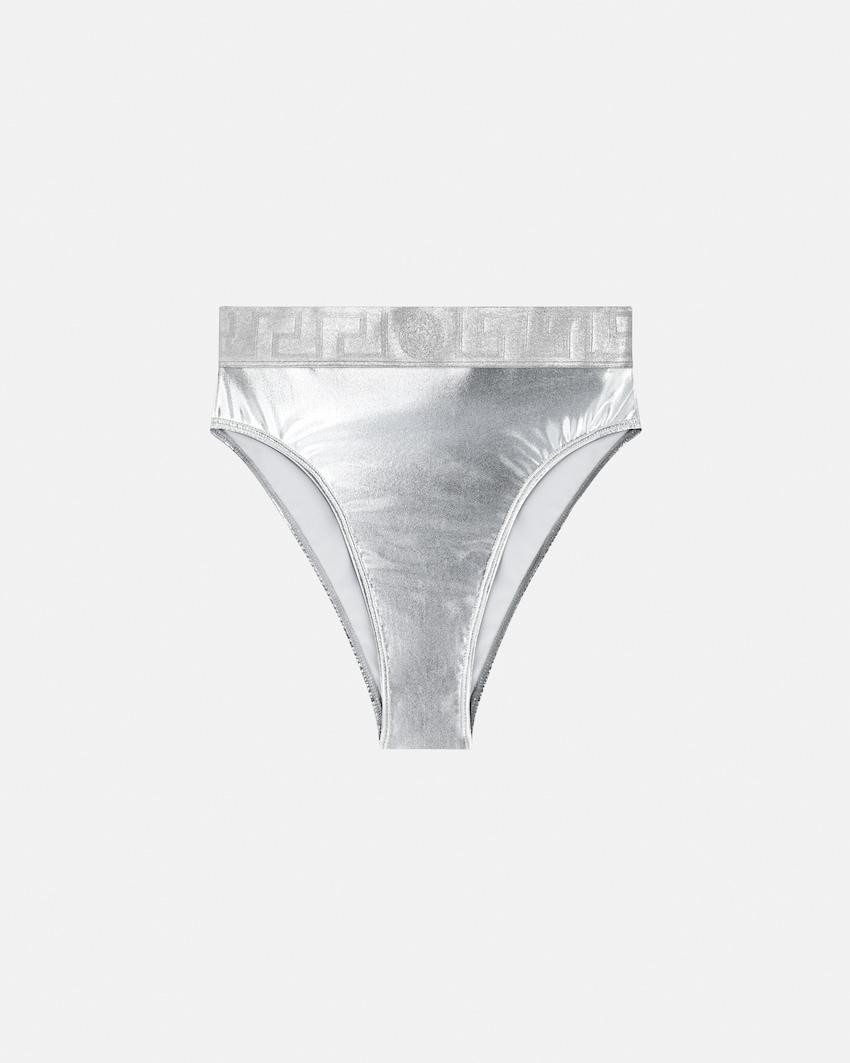 metallic bikini bottoms by VERSACE