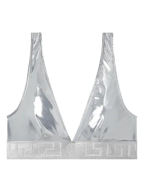 metallic biquini top by VERSACE
