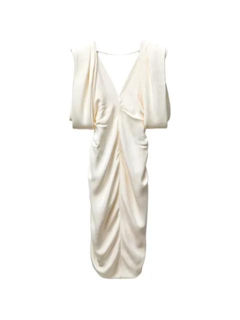 midi crêpe marocaine silk dress by VERSACE