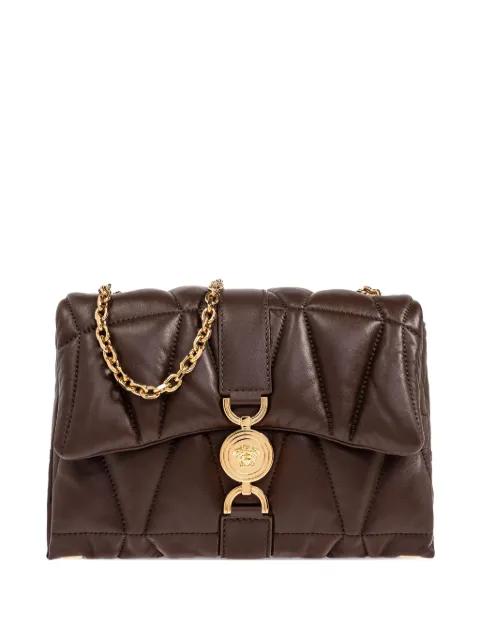 mini Kleio quilted shoulder bag by VERSACE